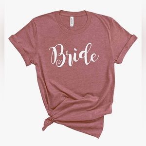 Bride Short Sleeve Tee Shirt in Heather Mauve
